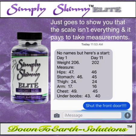 Down To Earth Solutions; Simply Skinny Elite Testimony